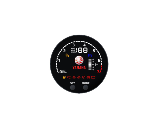 6VM-H35Y0-00-00, 6VM Color Round Gauge (VMH35Y), 6VM Single mechanical rigging kit, Мультифункциональный прибор yamaha для лодочного мотора, приборы для лодочного мотора yamaha, 6VM мультиприбор yamaha