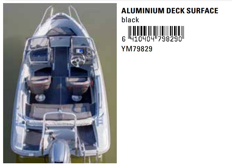 Алюминиевый настил поверхности палубы черного цвета для лодки Cross 49BR