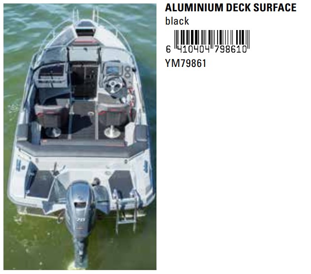 Алюминиевый настил поверхности палубы черного цвета для лодки Cross 54BR