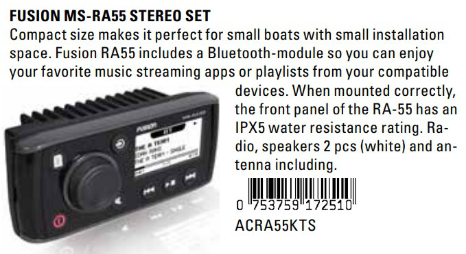 Музыкальная аудиосистема для лодки Cross 57BR
