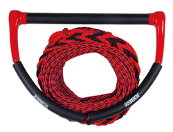 Wake Combo Prime Red JOBE, 211314006, JOBE 211314006, Рукоятка и буксировочный фал для вейкборда, Рукоятка и фал для вейкборда, фал для вейкборда, трос для вейкборда, фал для вейка, нетонущий фал